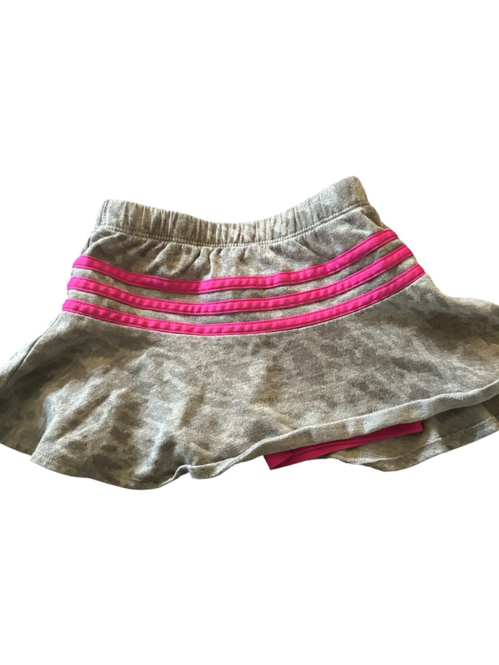 🟠adidas Gray Skort with Hot Pink Stripe Detail
